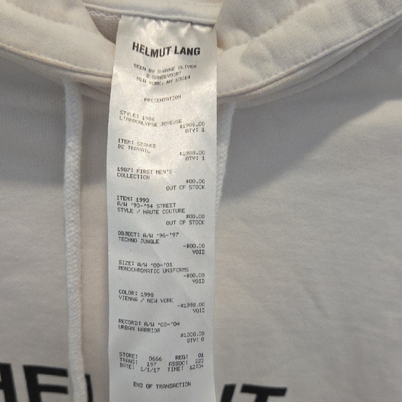 Helmut Lang Off-White Hoodie for Men - Picture 7 of 10